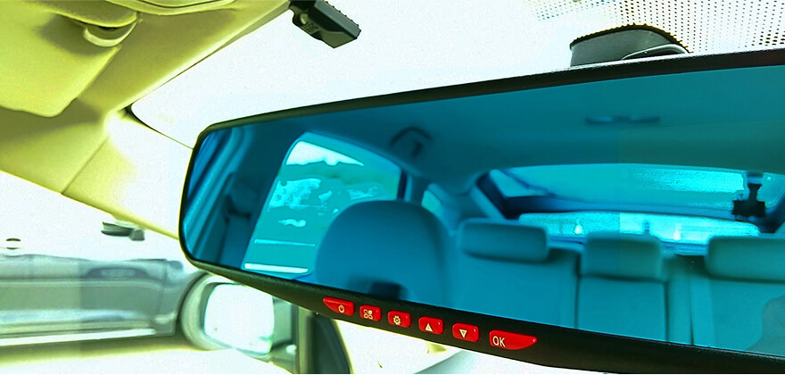 ミラー 一体型タイプドライブレコーダーの取り付け後イメージ