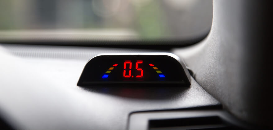 ワンボディタイプレーダー探知機の取り付け後イメージ