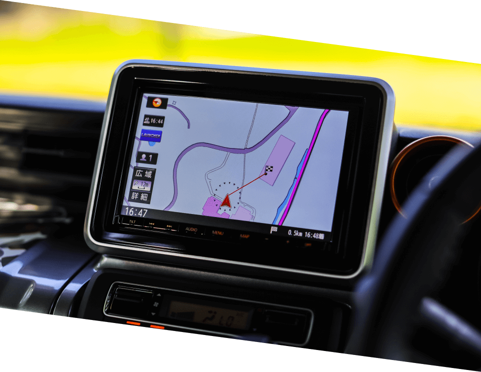 施工後のカーナビゲーションのイメージ